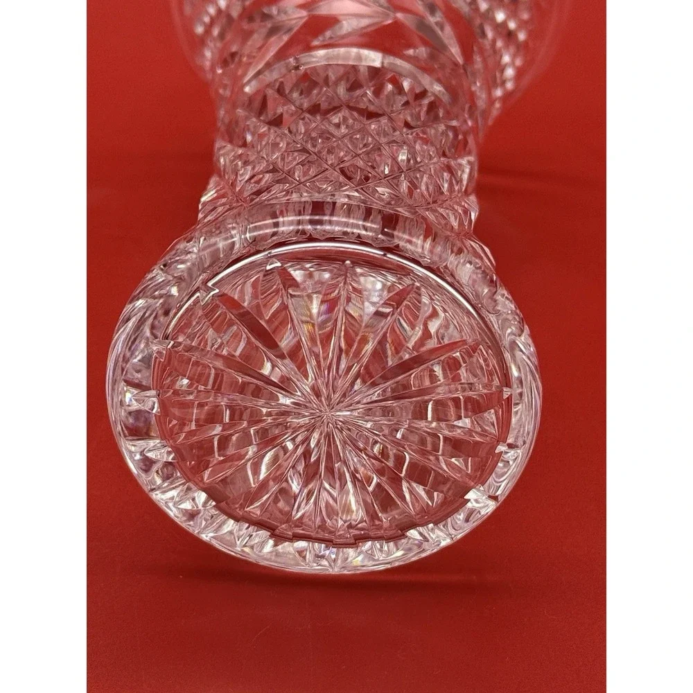 Signed Waterford Crystal Cut Vase Glandire 6